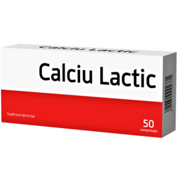 Calciu lactic 500mg - 50 comprimate Biofarm