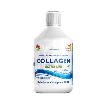 Colagen Lichid Hidrolizat 5000mg Active Life, Tip 1, 2 si 3, 500ml, Swedish Nutra