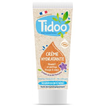 Crema bio de hidratare intensiva pentru copii cu flori de portocal, 100ml, Tidoo