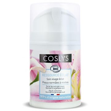 Crema hidratanta bio de zi si noapte pentru ten normal si mixt cu extract de crin, 50ml, Coslys
