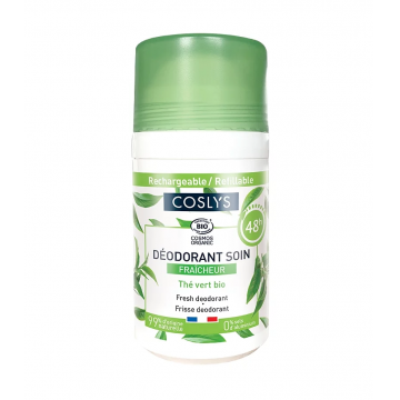 Deodorant bio proaspat cu parfum de ceai verde si menta, 50ml, Coslys