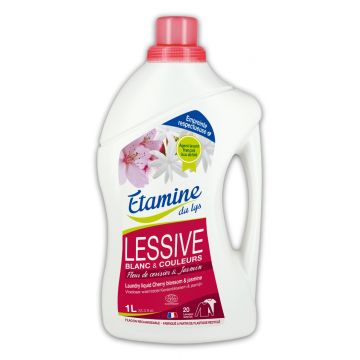 Detergent bio pentru rufe albe si colorate cu parfum de flori de cires si iasomie, 1000ml, Etamine