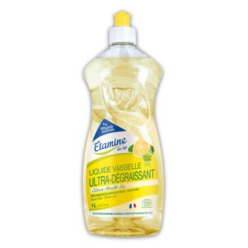 Detergent bio ultra degresant pentru vase cu parfum de menta si lamaie, 1000ml, Etamine