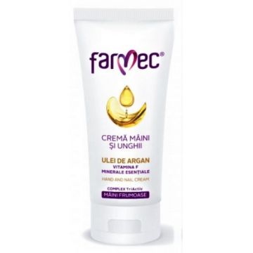 Farmec crema pentru maini si unghii cu ulei de argan - 100ml