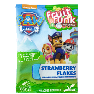 Fulgi din fructe cu capsuni Paw Patrol, 16g, Fruit Funk