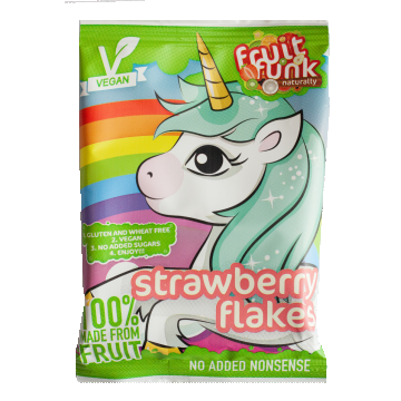 Fulgi din fructe cu capsuni Unicorn, 16g, Fruit Funk