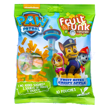 Gustare din fructe cu mar crocant Paw Patrol, 100g, Fruit Funk