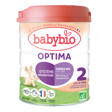 Lapte praf bio 6-12 luni Optima 2, 800g, BabyBio