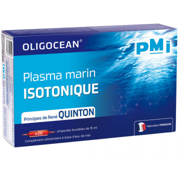 Plasma marina Quinton Izotonic 15ml, 20 fiole buvabile, Oligocean