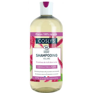 Sampon bio de ingrijire si volum pentru par fin si subtire cu proteine din orez si amarant, 500ml, Coslys