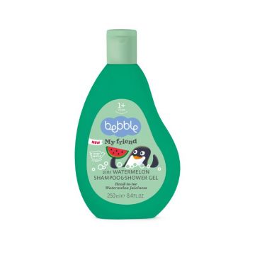 Sampon si gel de dus 2in1 My Friend, pepene verde, 250 ml, Bebble