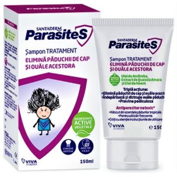 Santaderm ParasiteS sampon tratament pentru paduchi - 50ml Vitalia K