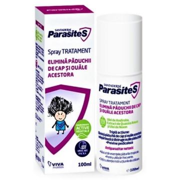 SantaDerm ParasiteS Spray tratament pentru paduchi - 100ml Vitalia K
