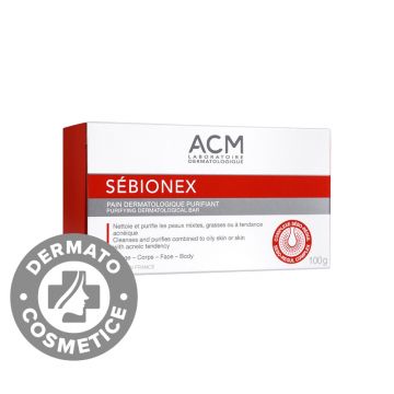 Sapun dermatologic purificator pentru ten gras Sebionex, 100g, ACM
