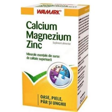 Walmark Calcium, magnezium si zinc - 30 tablete