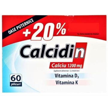 Zdrovit Calcidin Calciu 1200mg - 60 plicuri
