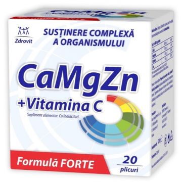 Zdrovit CaMgZn + vitamina C Forte - 20 plicuri