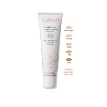 Avene Couvrance Fond de ten fluid SPF20 nuanta 02 Natural x 30ml