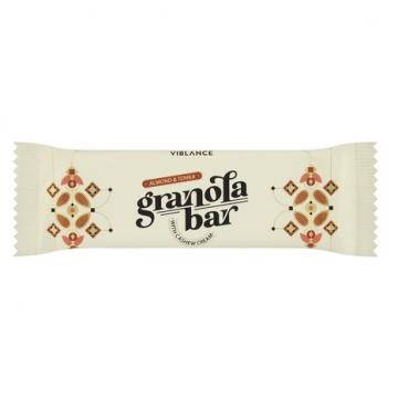 Baton granola cu migdale si tonka, 55g, Viblance