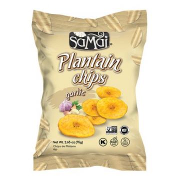 Chips de banane cu usturoi, 75g, Samai