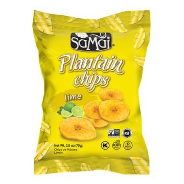 Chips de banane de gatit cu lime, 75g, Samai