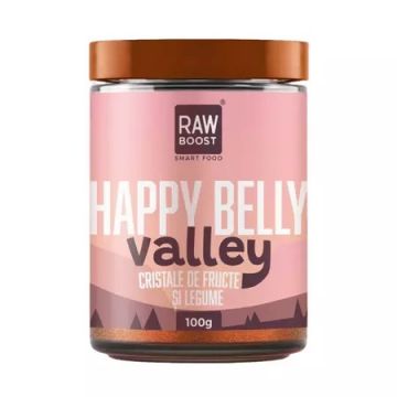 Cristale de fructe si legume Happy Belly, 100g, Rawboost