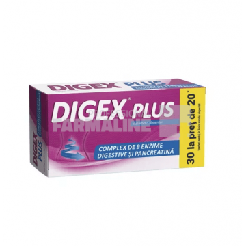 Digex Plus 30 comprimate la pret de 20 comprimate