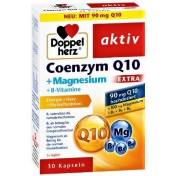 Doppelherz Aktiv Coenzima Q10 Extra + Magneziu + B1 + B5 + B6 - 30 capsule