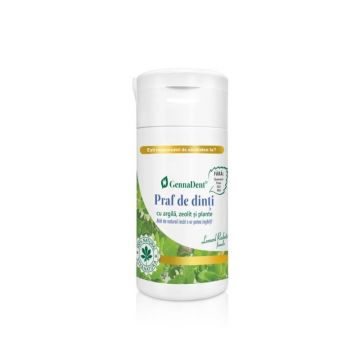 Praf de dinti 100% natural cu argila, plante si zeolit GennaDent, 75 g, VivaNatura