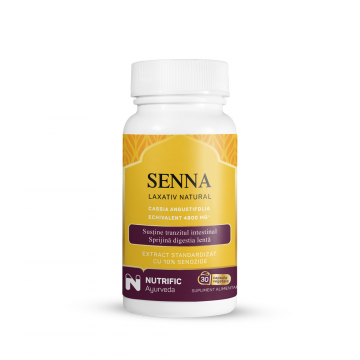 Senna laxativ natural, 30 capsule vegetale, Nutrific