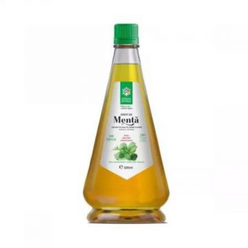 Sirop natural de Menta presat la rece, 520 ml, Steaua Divina