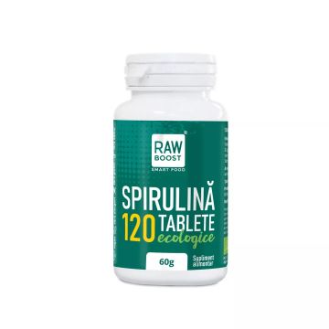 Spirulina, 120 tablete ecologice, Rawboost
