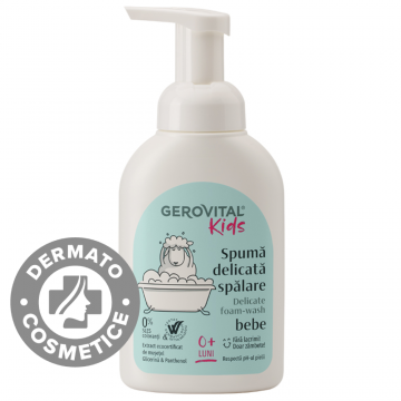 Spuma delicata pentru spalare bebelusi Gerovital Kids, 300ml, Gerovital