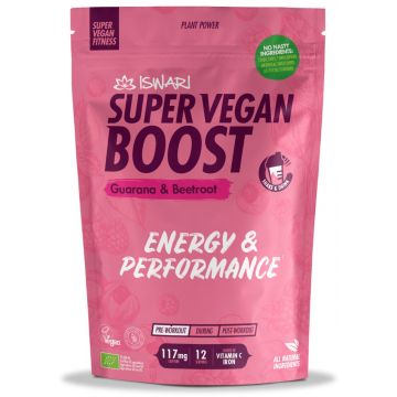 Boost Super Vegan bio guarana si sfecla rosie, 180g, Iswari