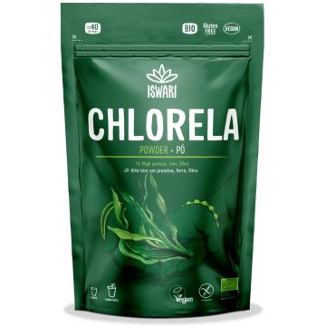 Chlorella bio sub forma de pulbere, 125g, Iswari