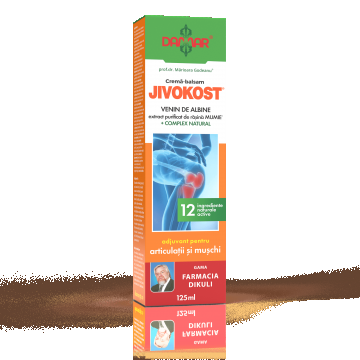 Cremă-balsam Jivokost cu venin de albine, extract purificat de rășină Mumie, 125 ml, Damar