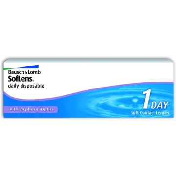 Lentile de unică folosință, SofLens 1 Day, -03.50, 30 bucăți, Bausch Lomb