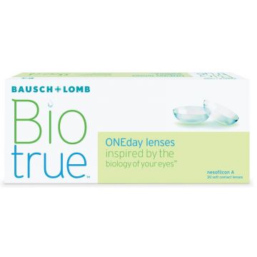 Lentile de unica folosinta Biotrue OneDay, -03.25, 30 bucati, Bausch Lomb