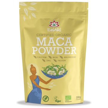 Maca bio sub forma de pulbere, 250g, Iswari