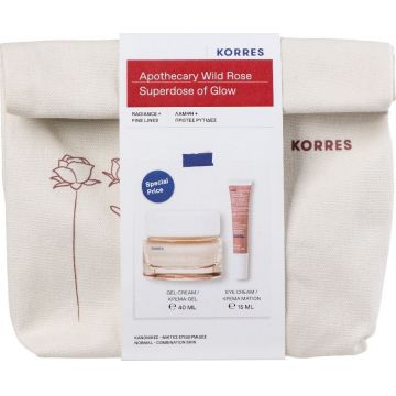 Pachet Wild Rose Crema de zi 40ml + Crema de ochi 15ml, Korres