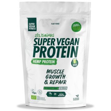 Proteina Super Vegana bio din canepa, 1200g, Iswari