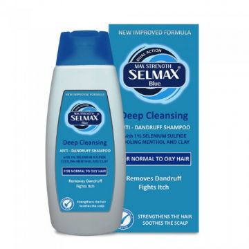 Selmax Blue sampon anti-matreata pentru par normal si gras - 200ml