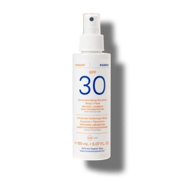 Spray fata si corp cu protectie solara SPF 30 Yoghurt Sun, 150ml, Korres