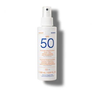 Spray fata si corp cu protectie solara SPF 50 Yoghurt Sun, 150ml, Korres