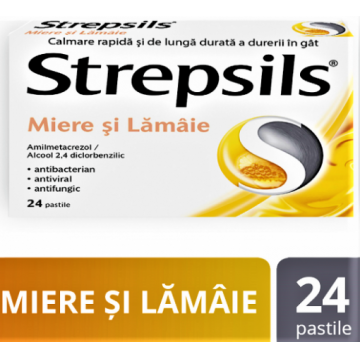 Strepsils miere si lamaie - 24 pastile