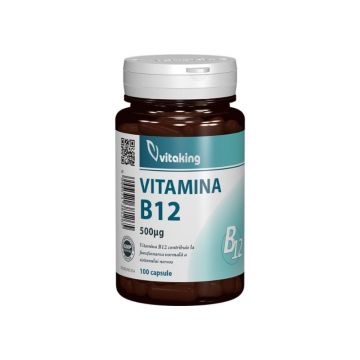 Vitamina B12 500mcg, 100 capsule, Vitaking