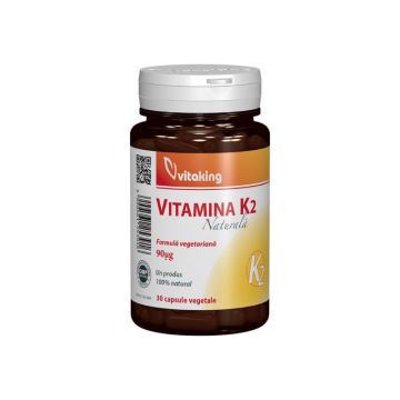 Vitamina K2 naturala, 30 capsule vegetale, Vitaking