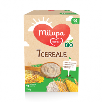 7 Cereale Bio, +8 luni, 250g, Milupa