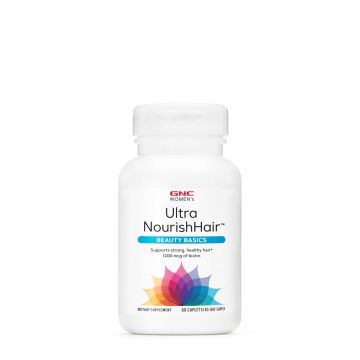 Complex de multivitamine Women's Ultra NourishHair pentru par, 60 tablete, GNC