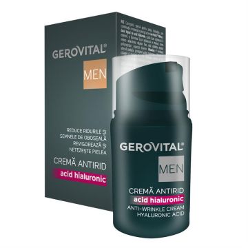 Crema antirid cu acid hialuronic Men, 30ml, Gerovital
